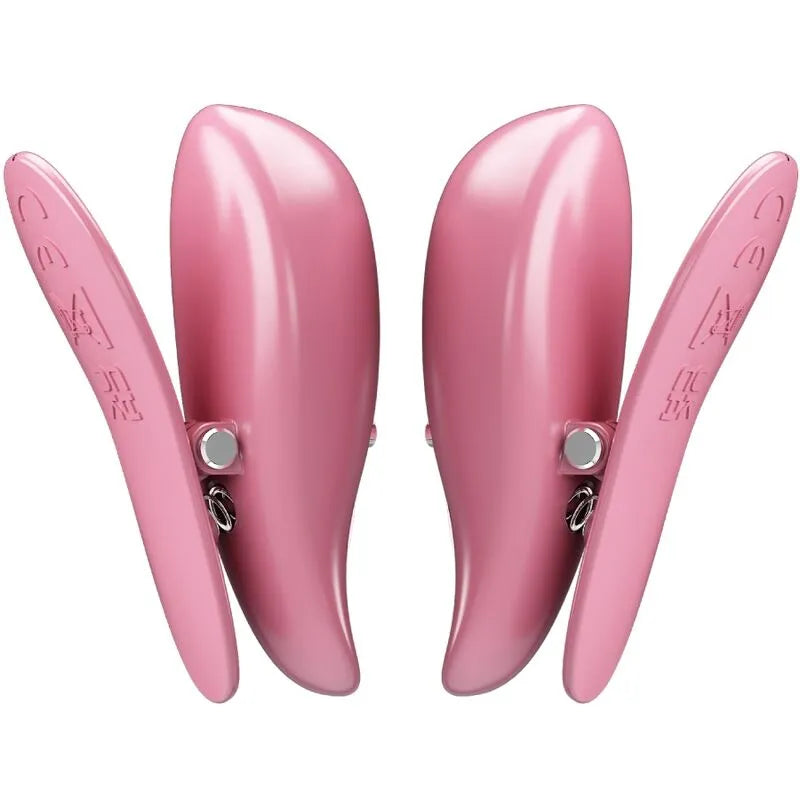 PRETTY LOVE - PINCES À TÉTONS CAILEY 10 VIBRATIONS TÉLÉCOMMANDE ROSE