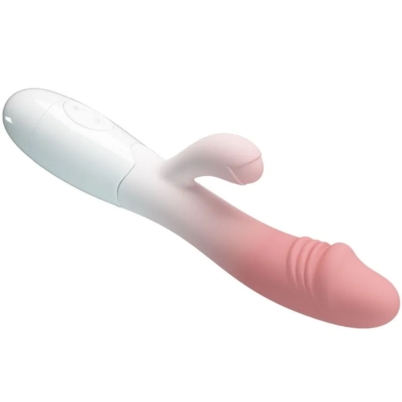 vibromasseur rabbit polyvalent 30 fonctions silicone stimulation clitoridienne vaginale rose