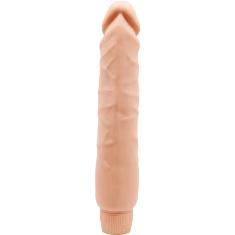 Vibromasseur réaliste chair 26 cm, texture veinée, forme anatomique, conçu pour une expérience sensorielle intense.
