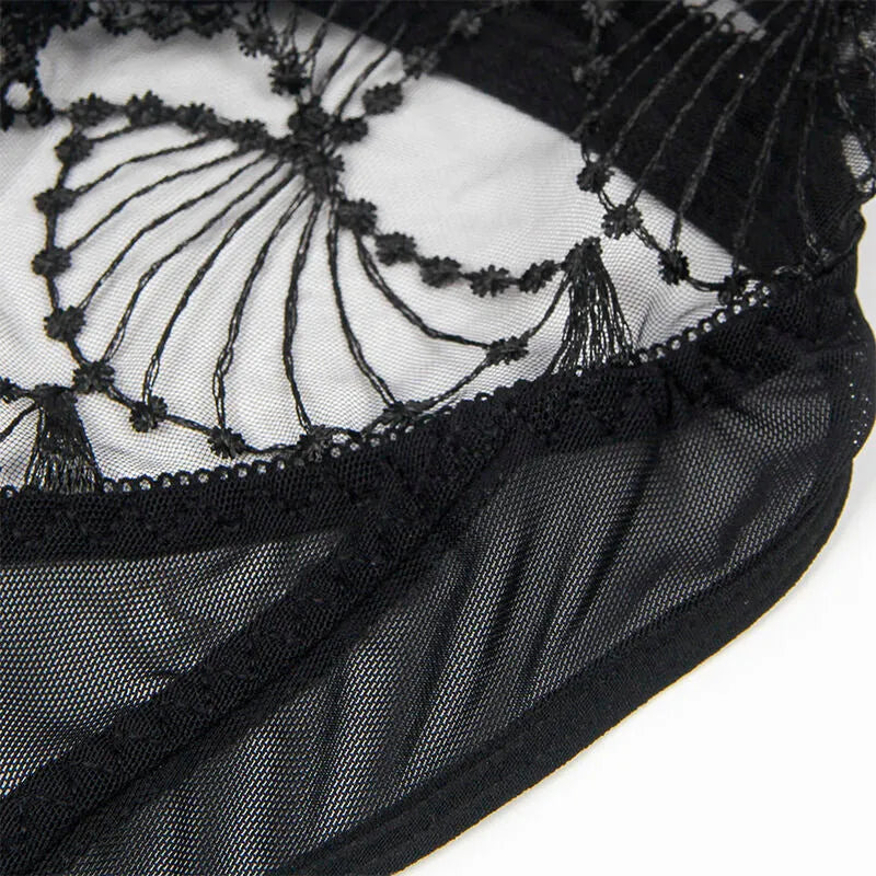 Body dentelle noire SUBBLIME, design creux transparent, élégance et confort, détails délicats, lingerie féminine.