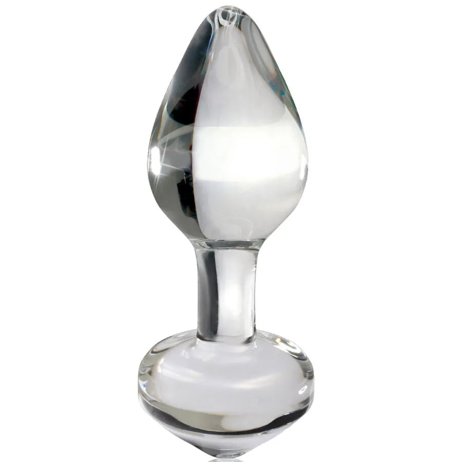 Plug anal en verre transparent élégant design conique stimulation P-spot sécurité maximale pour débutants et expérimentés
