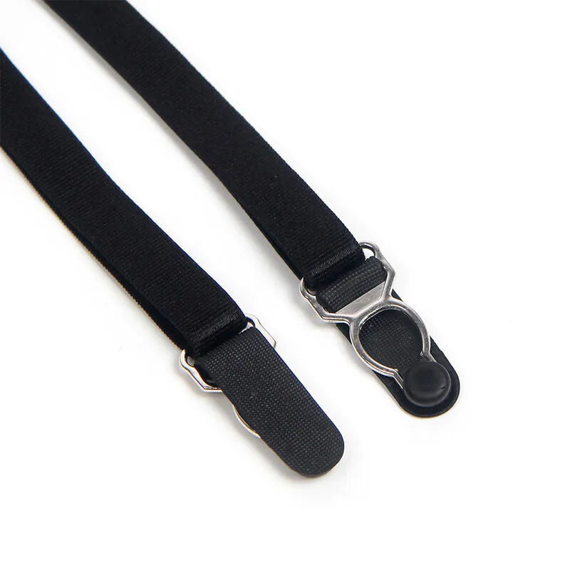 Jarretelles noires en dentelle extensible SUBBLIME, design élégant et audacieux, confort optimal, entrejambe ouvert.