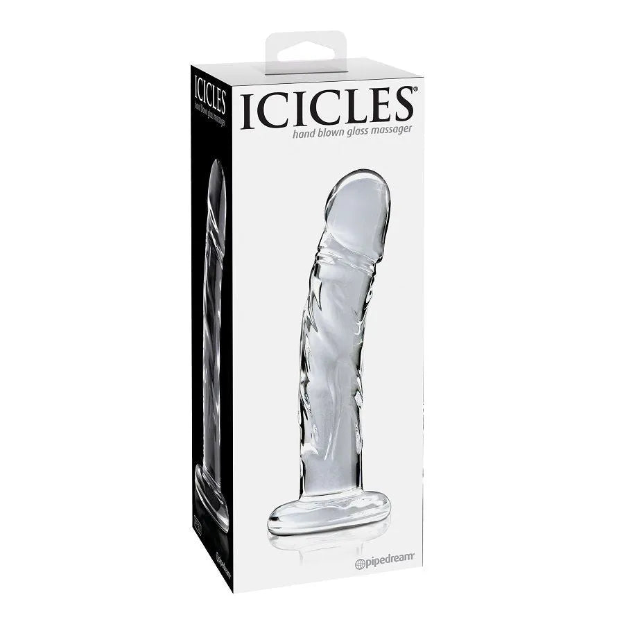Gode en verre design anatomique veineux stimulation G-spot point P massage intime hygiénique sécurisé sextoy