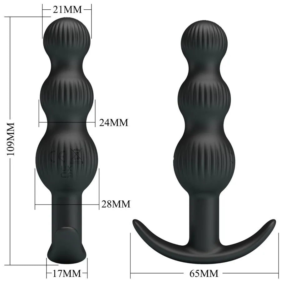 PRETTY LOVE - VIBRATEUR ANAL SIDNEY 10 VIBRATIONS NOIR