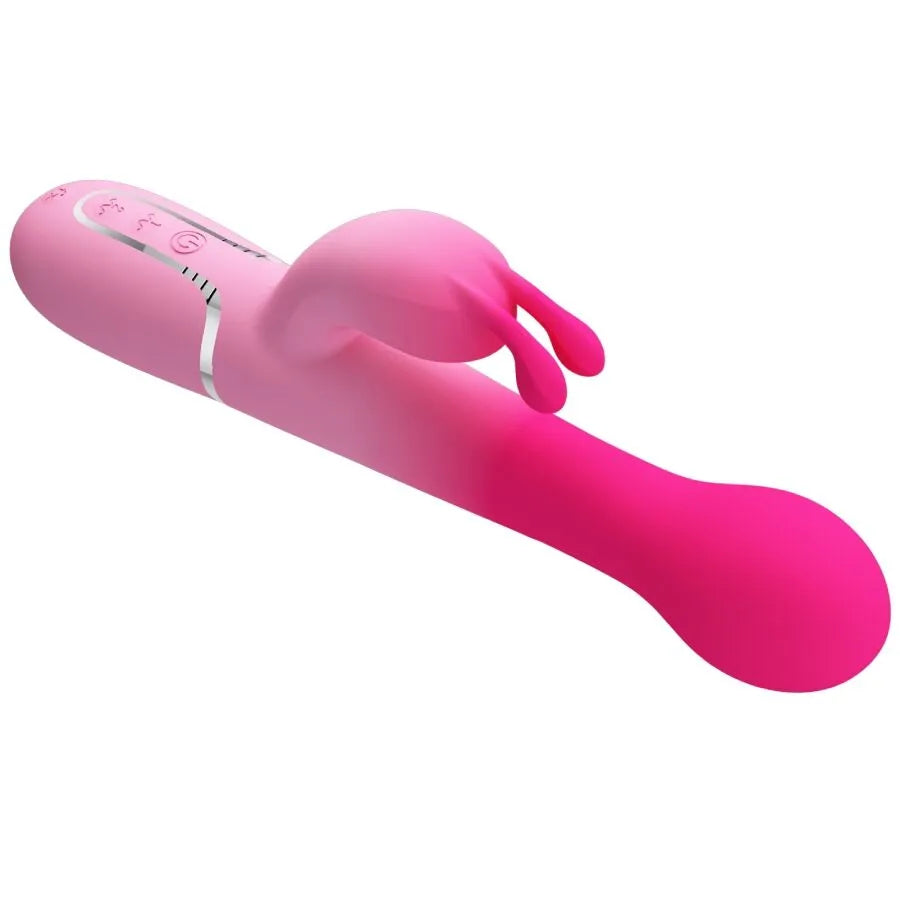 vibromasseur silicone rechargeable double moteur 7 fonctions rose lapin multifonction