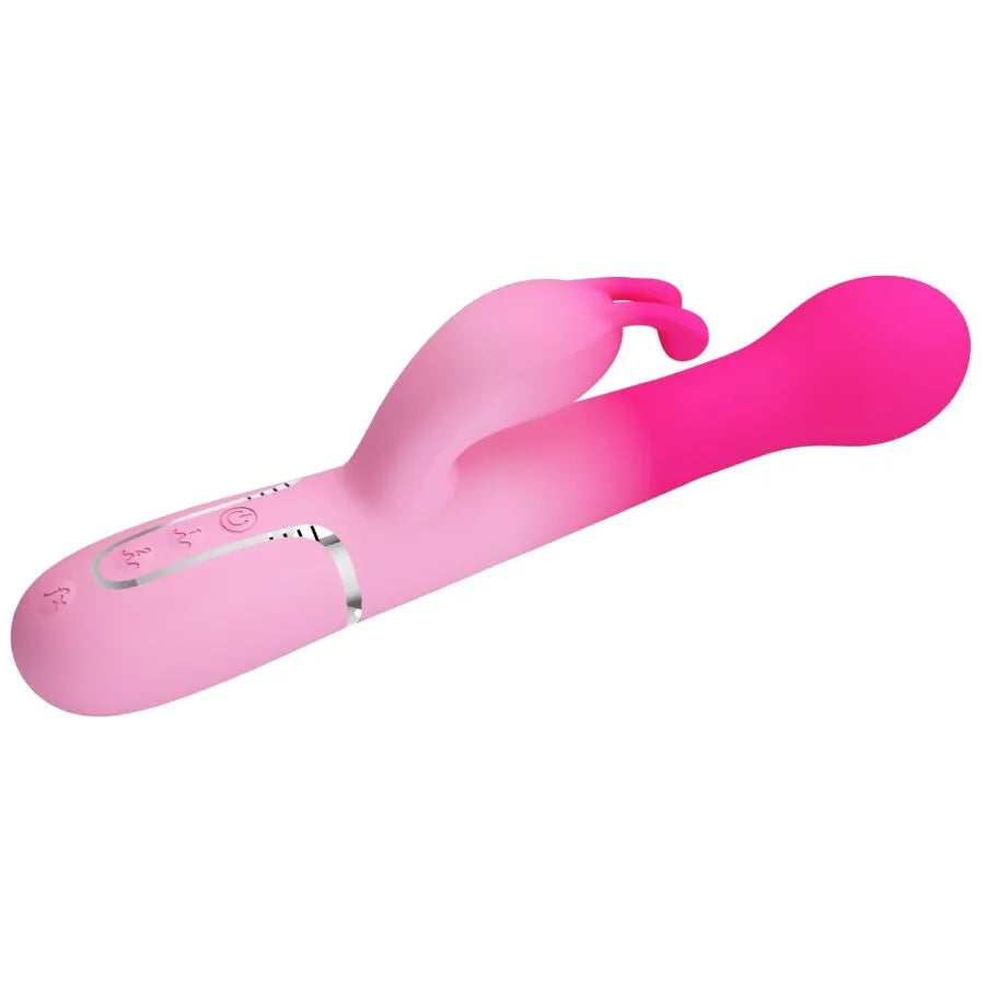 vibromasseur silicone rechargeable double moteur 7 fonctions rose lapin multifonction