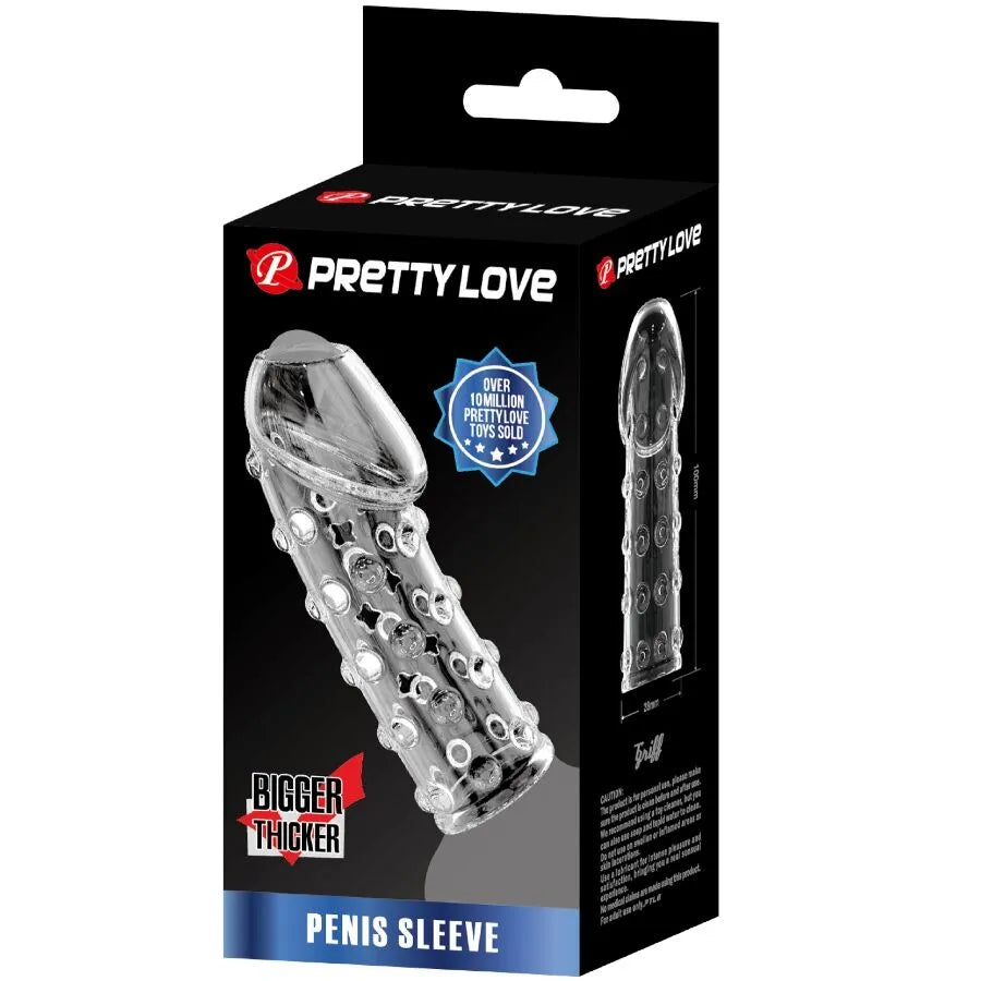 PRETTY LOVE - MANCHON DE PÉNIS SERRÉ ET VOLUMISANT TRANSPARENT