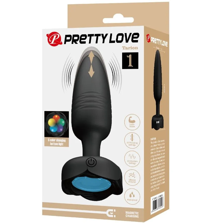 PRETTY LOVE - TARION PLUG ANAL AVEC LUMIÈRE LED NOIR
