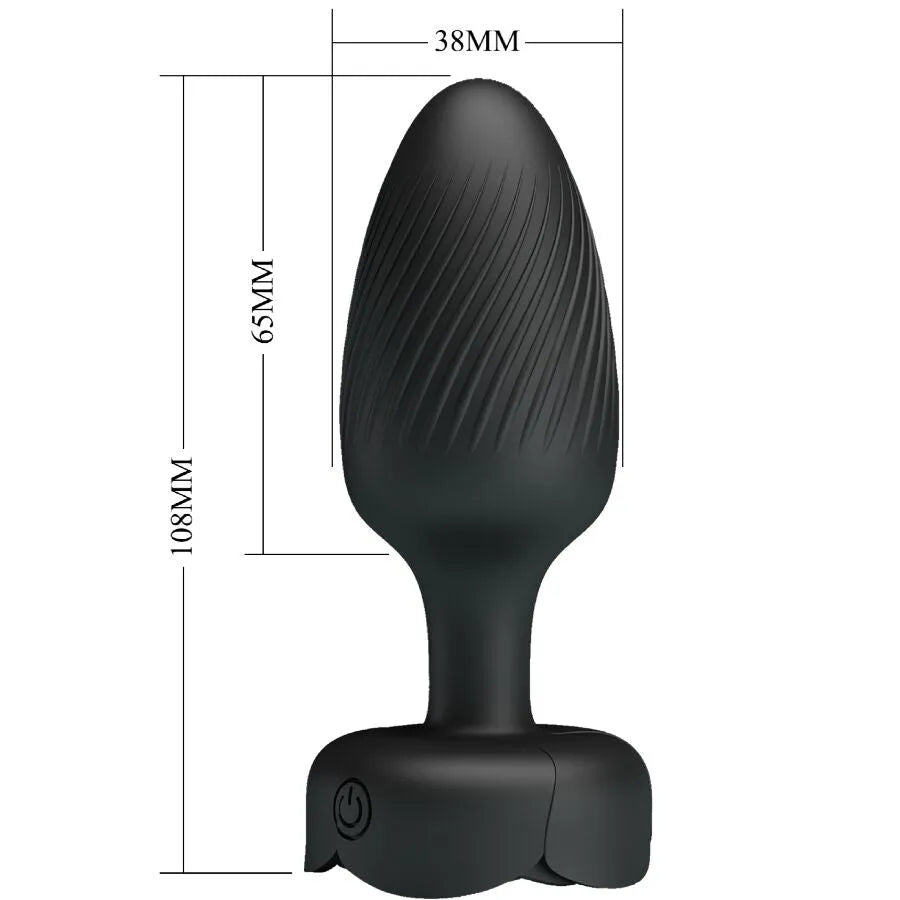 PRETTY LOVE - PLUG ANAL VARIAN AVEC LUMIÈRE LED NOIR