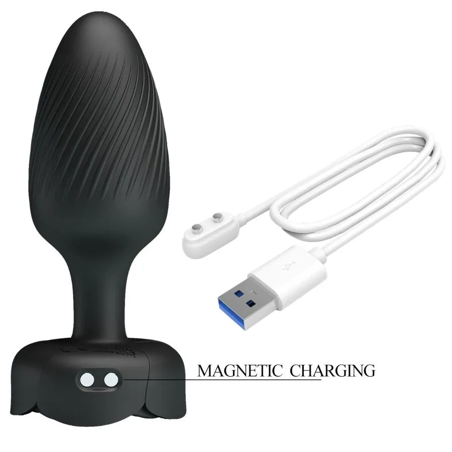 PRETTY LOVE - PLUG ANAL VARIAN AVEC LUMIÈRE LED NOIR