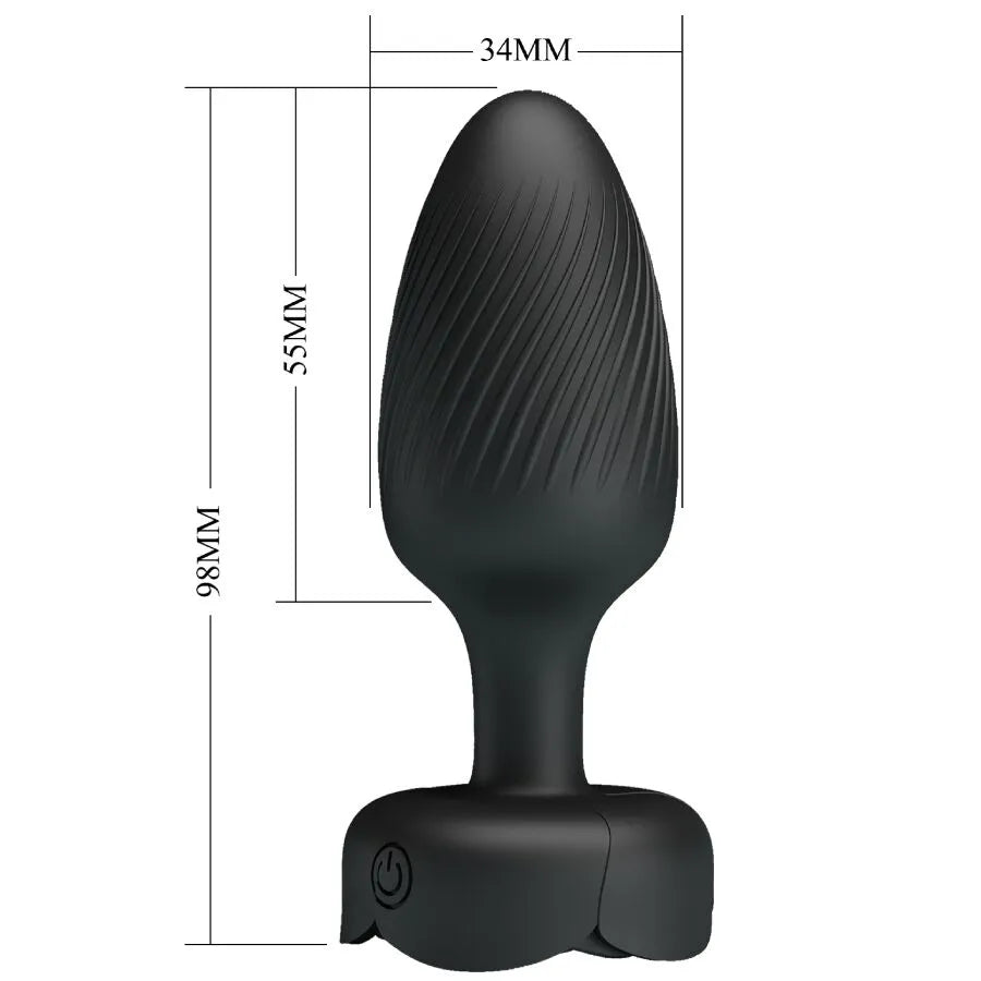 PRETTY LOVE - OSBORN PLUG ANAL AVEC LUMIÈRE LED NOIR