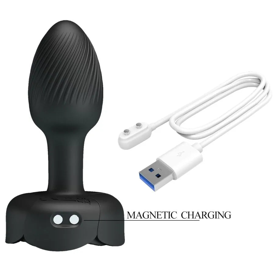 PRETTY LOVE - PLUG ANAL OLMAN AVEC LUMIÈRE LED NOIR