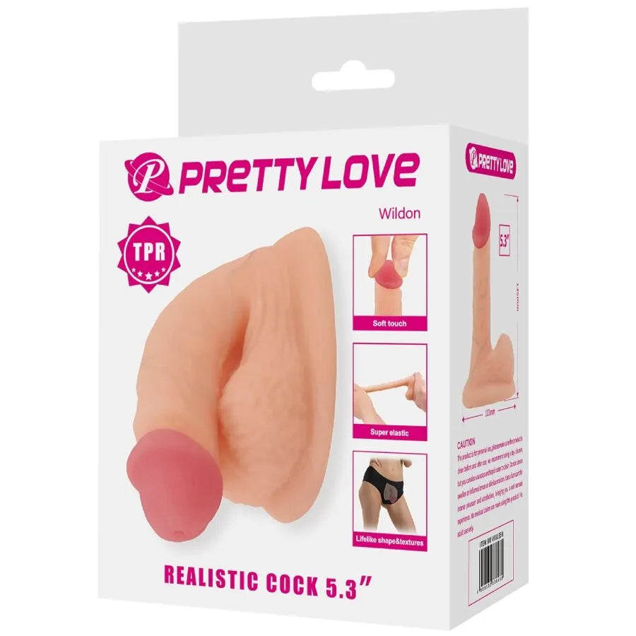 PRETTY LOVE - DILDO WILDON ULTRA RÉALISTE ET ÉLASTIQUE 10 CM NATUREL