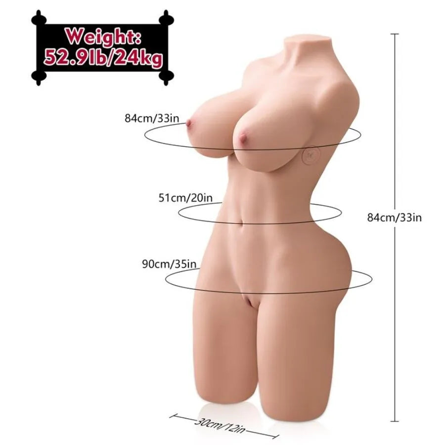 XISE - ERICA THRUSTING TORSE RÉALISTE AVEC VIBRATION FÉMININE