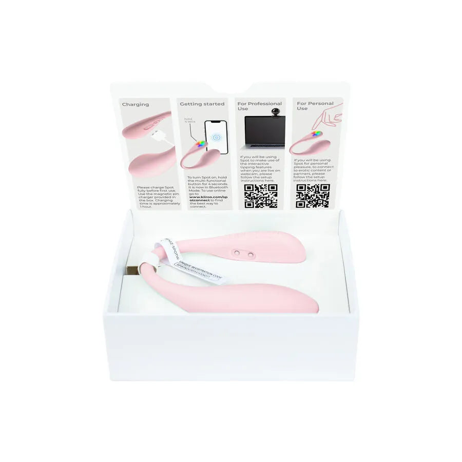 KIIROO - VIBRATEUR SPOT KISS ME EN FORME DE U ROSE