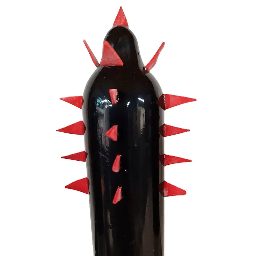 CONDOMERIE - PRÉSERVATIFS FANTAISIE PEINTS À LA MAIN CACTUS NOIR