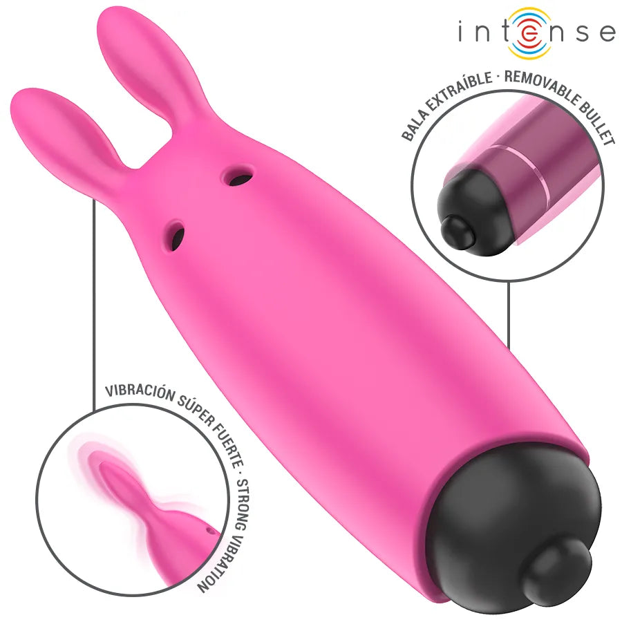 Intense Hopper Bullet Vibrant Rose Éclatante Stimulation Clitoridienne Périnéale Silicone Doux ABS Étanche Voyage Discrétion Couple