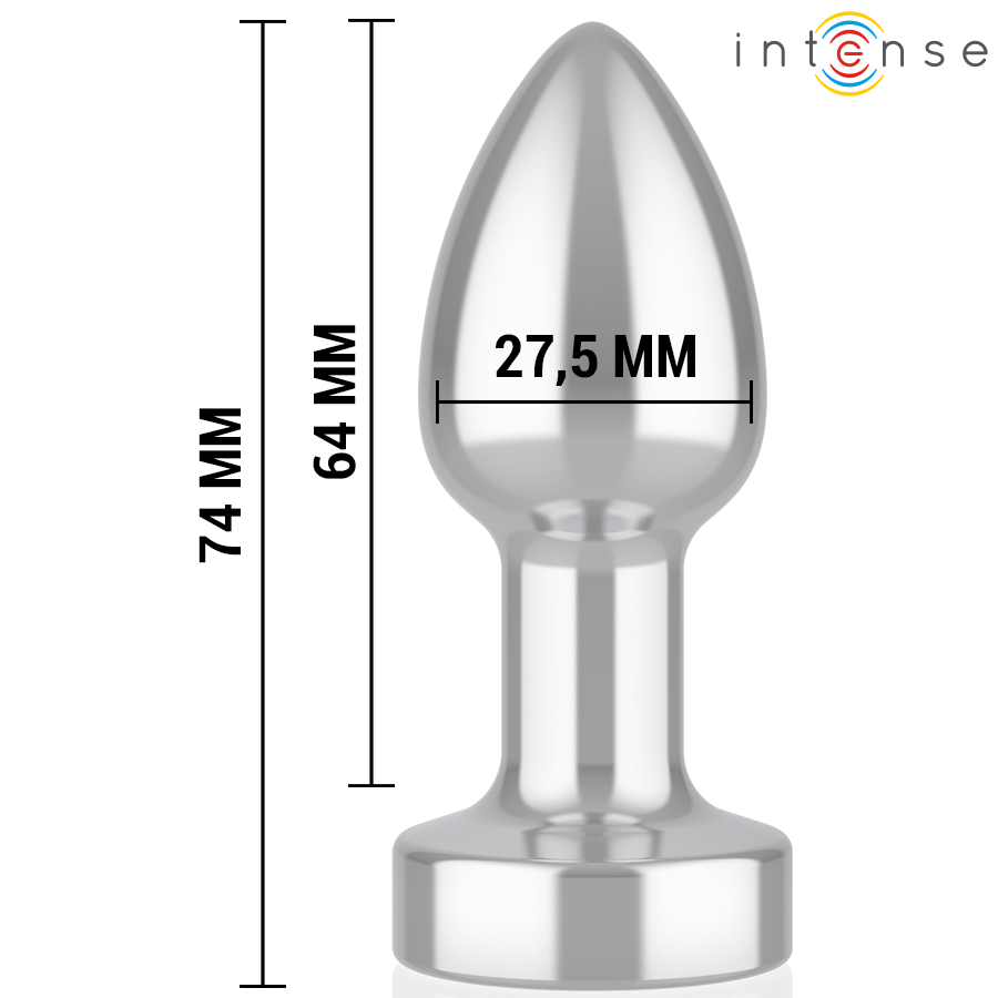 Intense - Plug Anal 10 Vibrations Métal Avec Télécommande S
