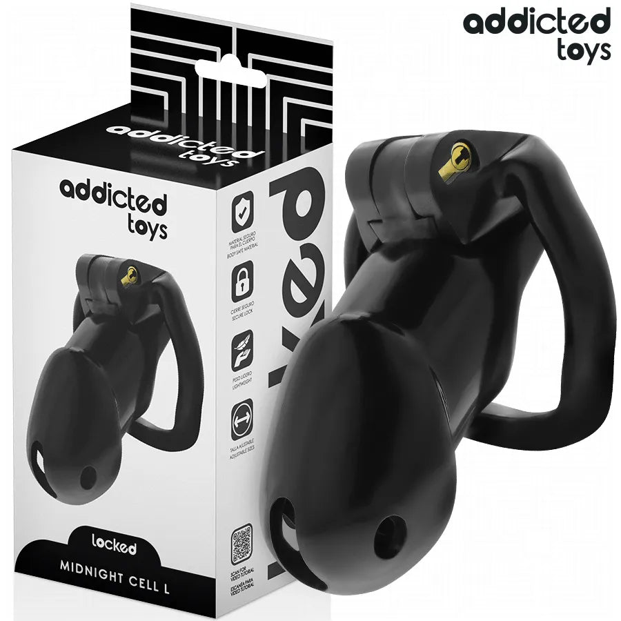 ADDICTED TOYS CAGE CHASTETÉ SÉCURITÉ ANNEAUX AJUSTABLES DOMINATION INTIMITÉ