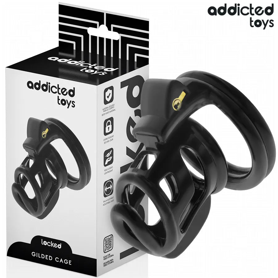 cage chasteté métal taille M sécurité durable Addicted Toys
