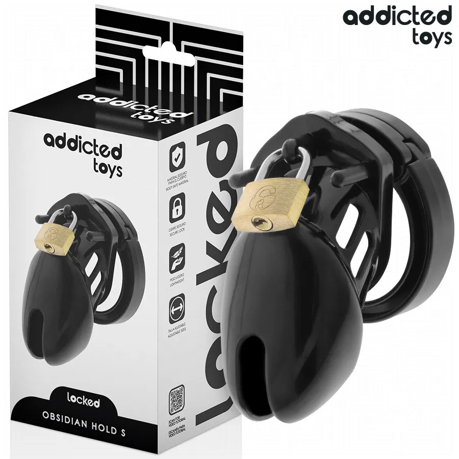 ADDICTED TOYS LOCKED - CAGE À PÉNIS OBSIDIAN HOLD