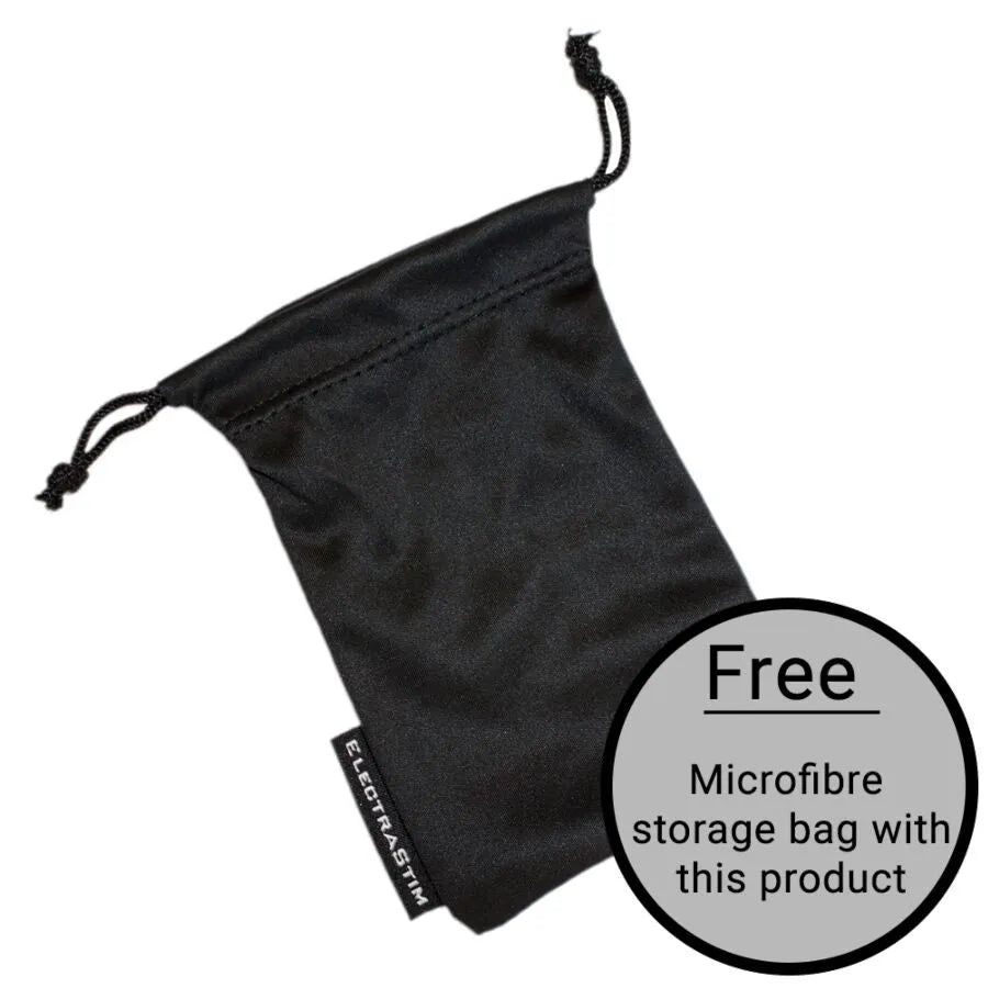 Anneaux péniens en métal ElectraStim pour stimulation intense, pack de 5, avec pochette de rangement noire incluse.