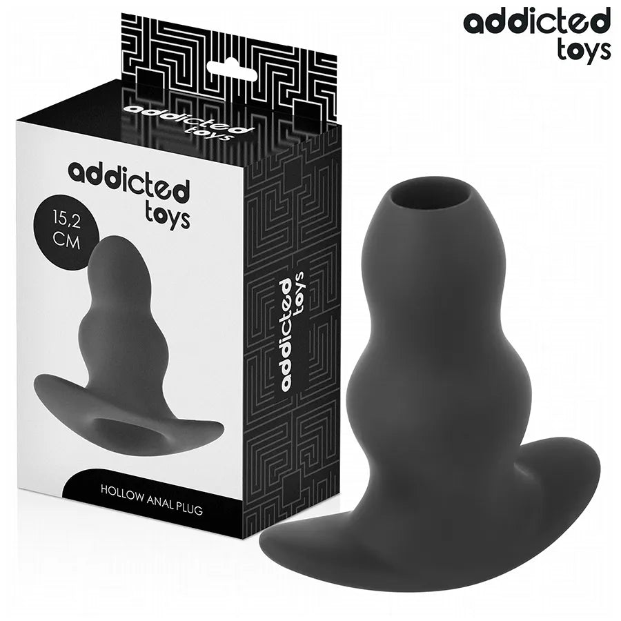 Addicted Toys - Plug anal creux en silicone médical, taille XXL 15,2 cm,刺激 intense, discrétion et sécurité pour les explorateurs expérimentés