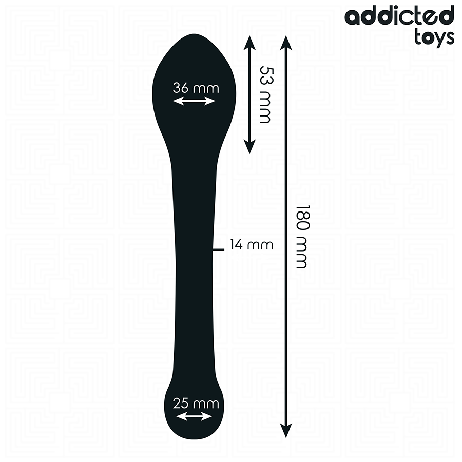 Stimulateur anal noir 18 cm Addicted Toys, design ergonomique, épaisseur variable, idéal pour expérience profonde.