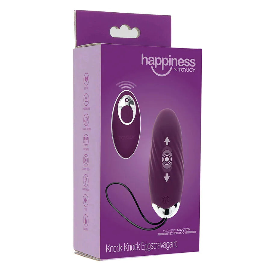 TOYJOY - HAPPINESS KNOCK KNOCK EGGSTAVAGANT VIBRATEUR TÉLÉCOMMANDE VIOLET