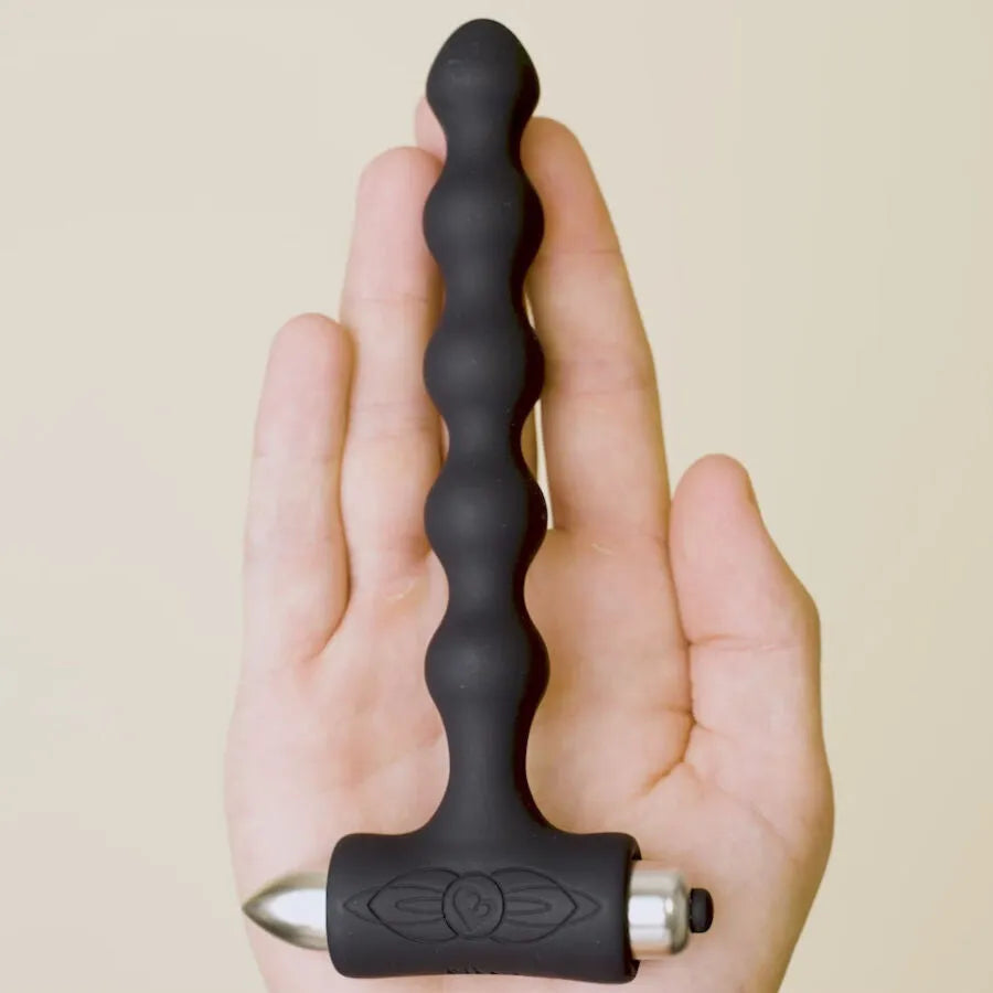 ROCKS-OFF - PETITE SENSATIONS PERLES ANAL PLUG VIBRATEUR NOIR