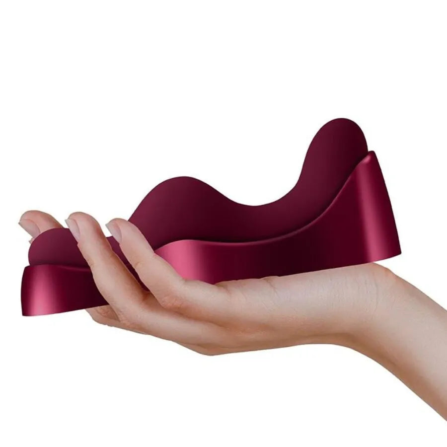 Vibromasseur 2 en 1 sans fil stimulation externe et interne silicone médical hypoallergénique Ruby Glow Blush Rouge Rocks-Off