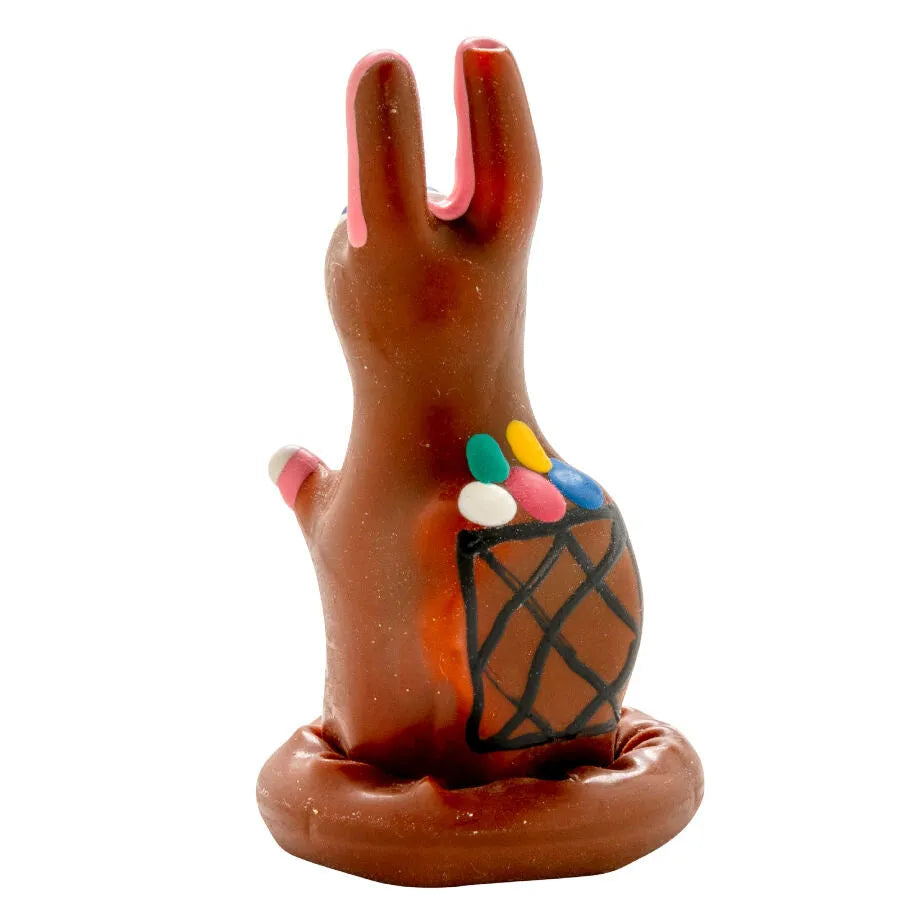 Préservatif fantaisie peint à la main, forme de lapin de Pâques, couleurs vives, style bohème Amsterdam, cadeau unique.