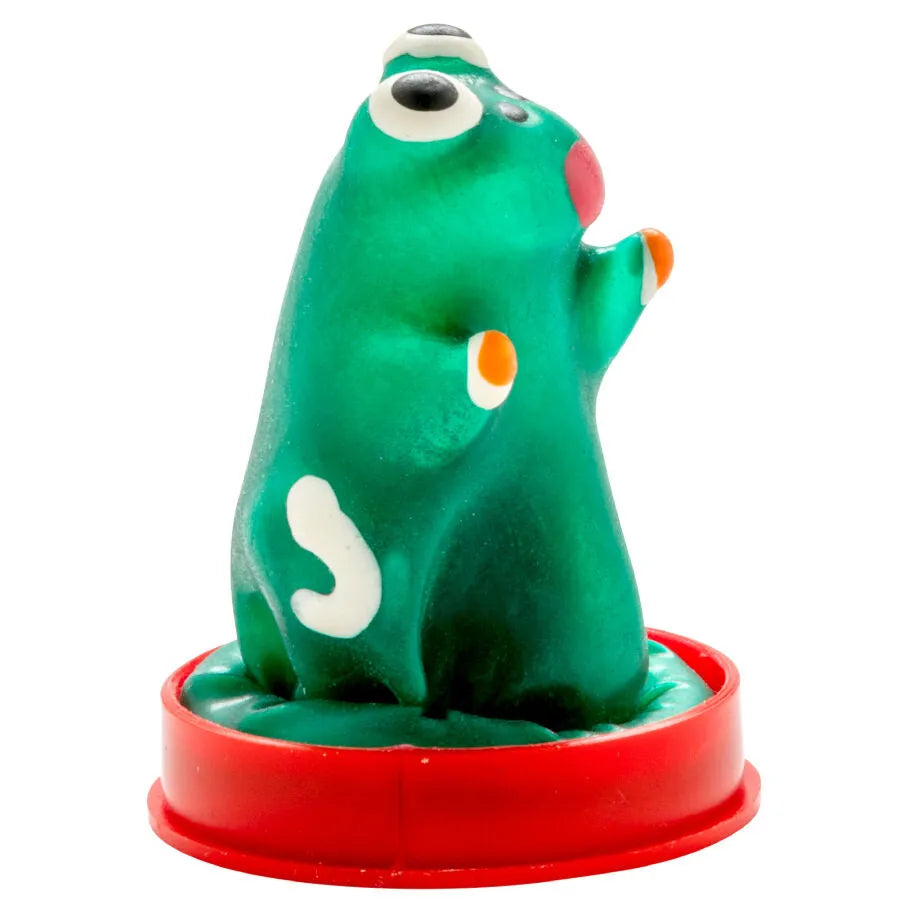 Préservatif fantaisie peint à la main, modèle grenouille verte, détails colorés, style bohème, cadeau unique.