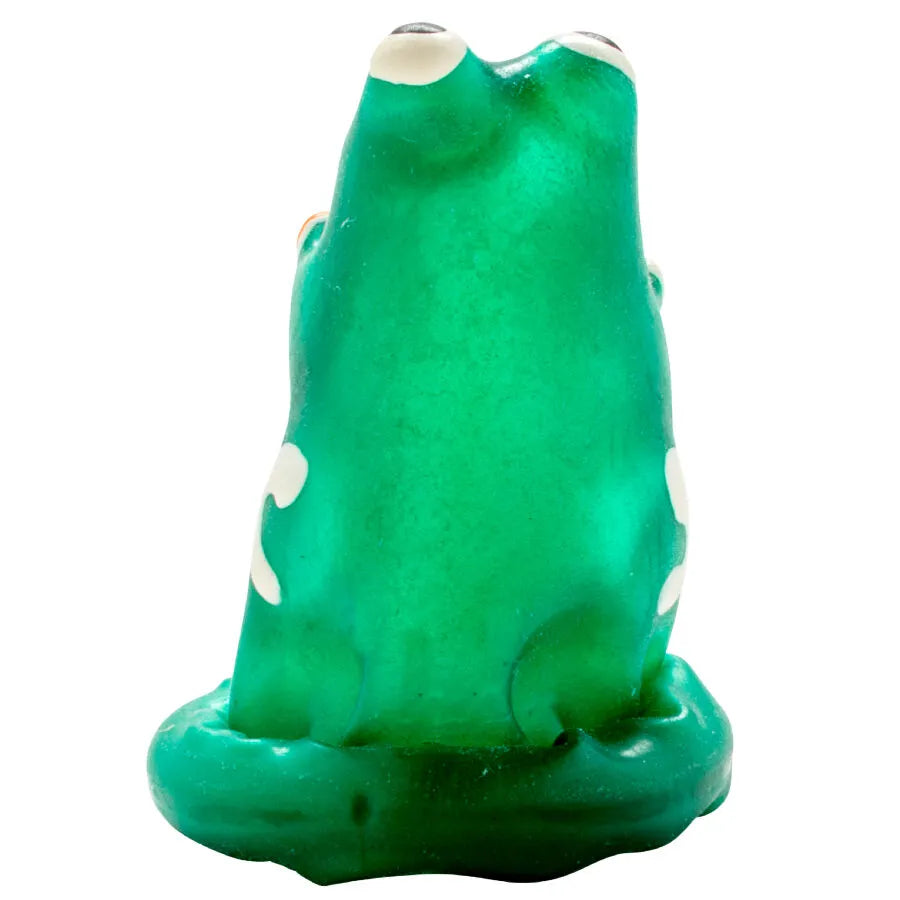 Préservatif fantaisie grenouille vert, peint à la main, style bohème, unique et artisanal, cadeau érotique original.