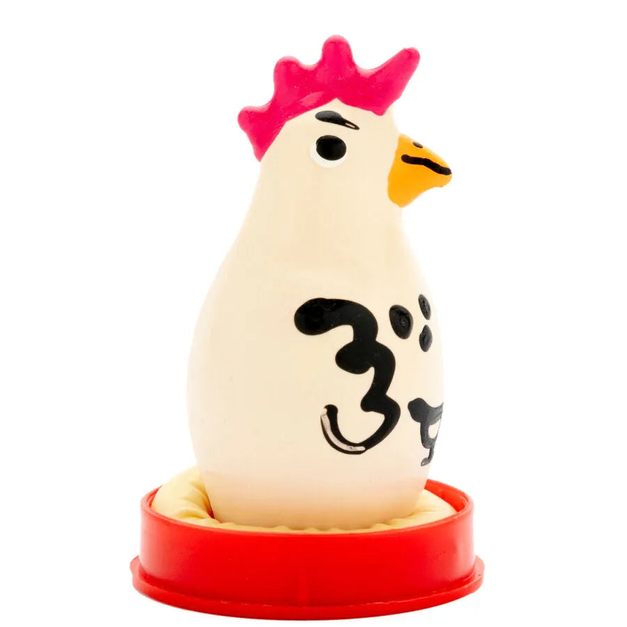 CONDOMERIE - PRÉSERVATIFS FANTAISIE PEINTS À LA MAIN COQ COCKY
