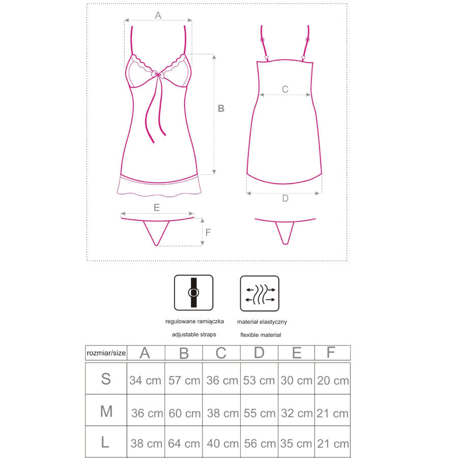 Livco Corsetti Sets Livco Corsetti Fashion - Luise 1710 Babydoll + String Noir