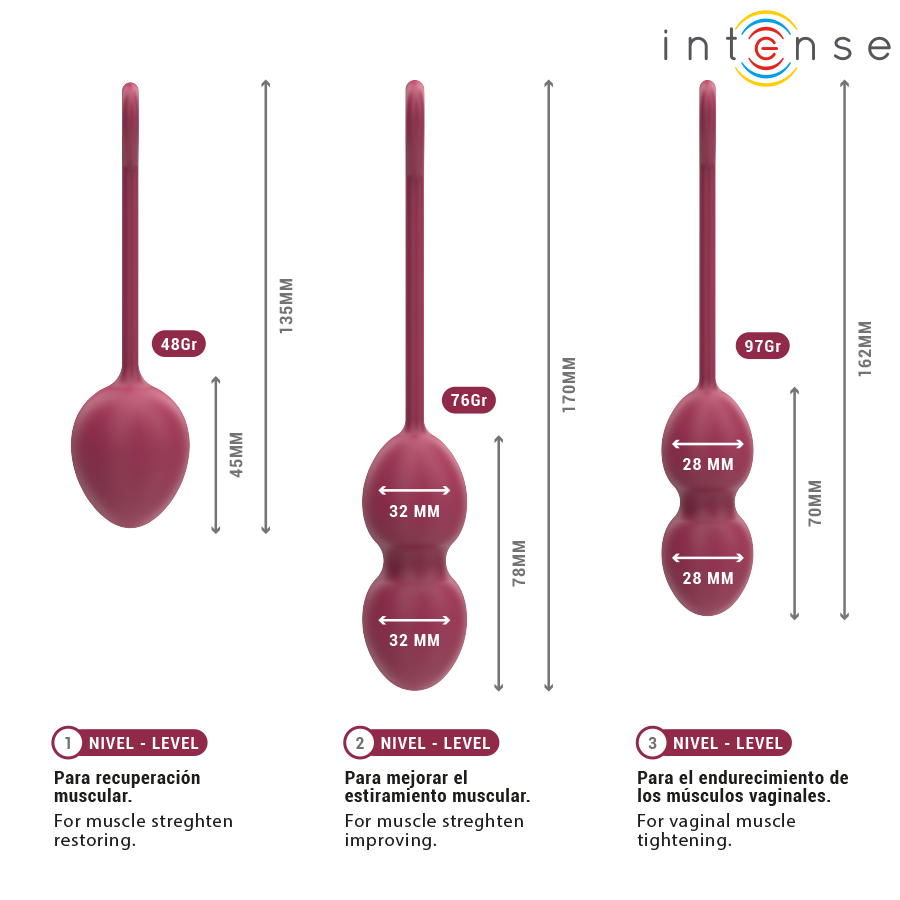 Intense - Kit Charli Kegel Ball Bourgogne