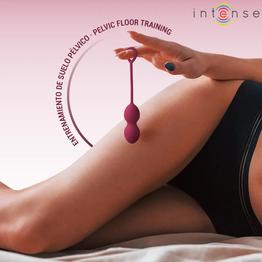 Kit Kegel Ball Charli Intense - Renforcement Pelvien Progressif - Silicone Médical Doux - Design Ergonomique - Couleur Bordeaux