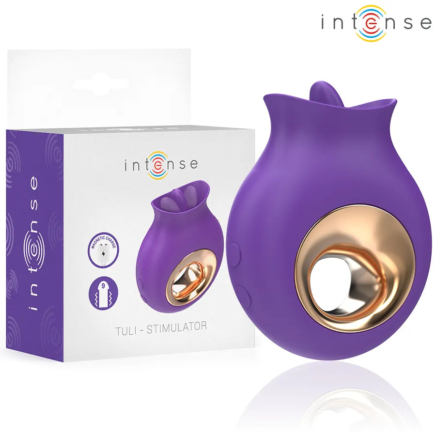 Stimulateur clitoris Tuli 9 vibrations 9 oscillations silicone violet médicaux grade sécurité discrétion charge magnétique plaisir intensité