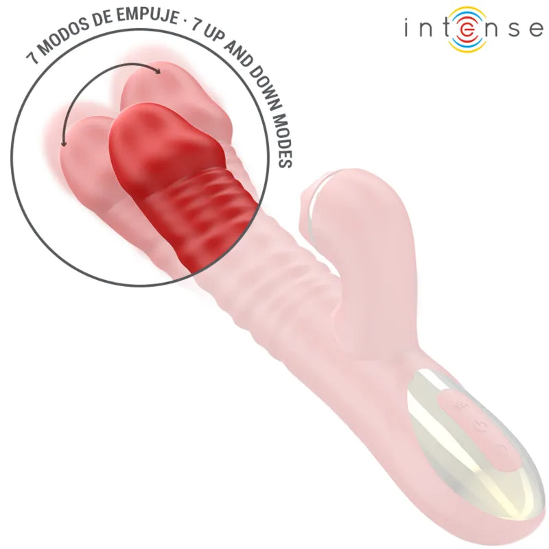 Vibromasseur multifonction Thalia rouge silicone doux stimulation clitoridienne G-spot vibration puissance 10