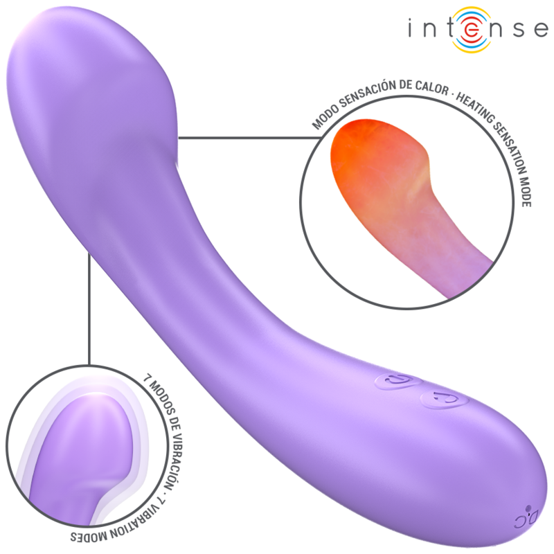 Intense - Becky Vibrateur 19 Cm Chauffant 7 Vibrations Violet