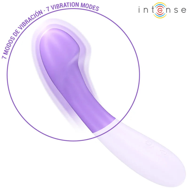 Vibromasseur chauffant Intense Becky 19 cm 7 vibrations silicone hypoallergénique rechargeable silence stimulation clitoridienne G-spot couple usage personnel