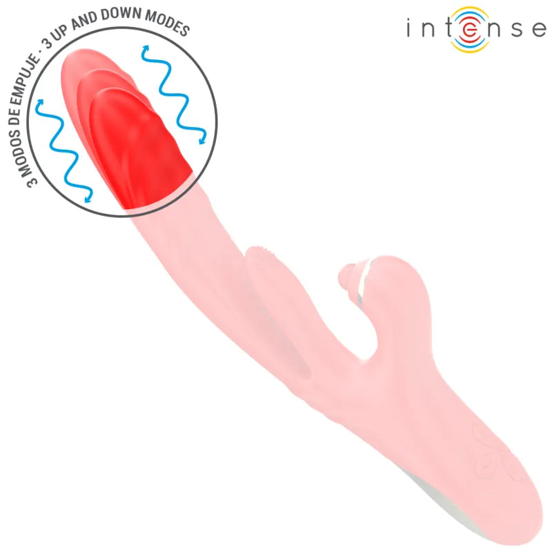 Vibrateur multifonctionnel rosalia intense 3 en 1 rouge stimulation clitoridienne g-spot sextoy siliconeouple