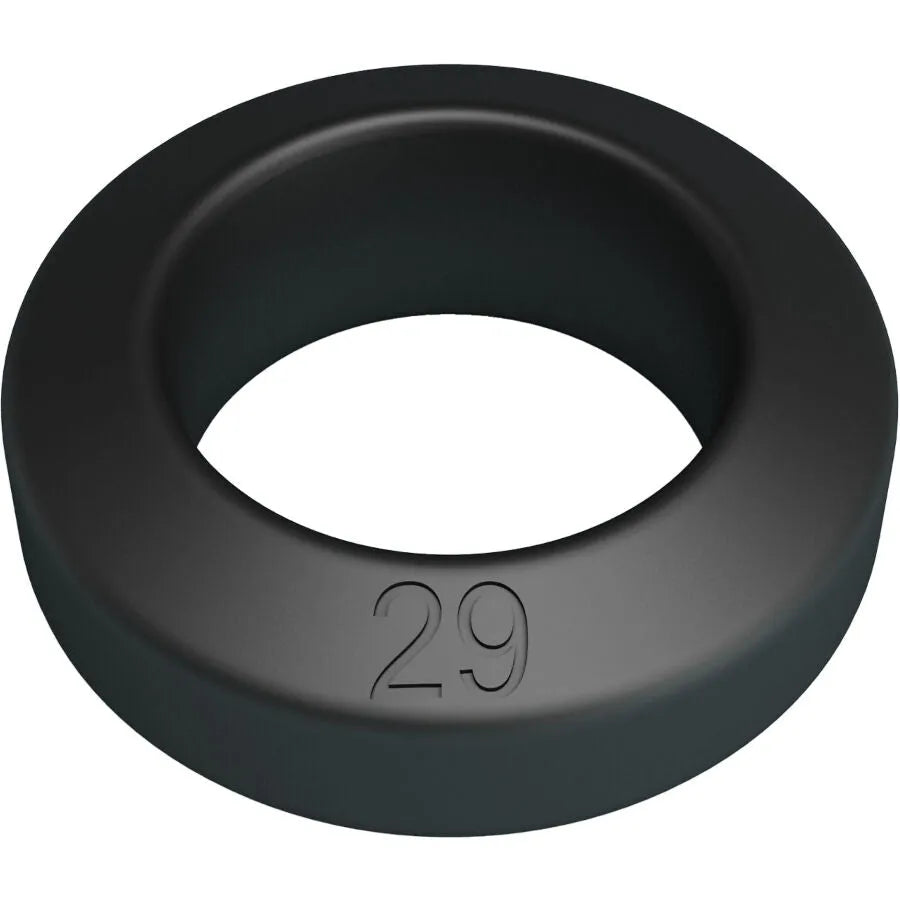 Anneau noir en silicone Crazy Bull Brodan Model 9, design lisse et circulaire, pour endurance et contrôle érection.