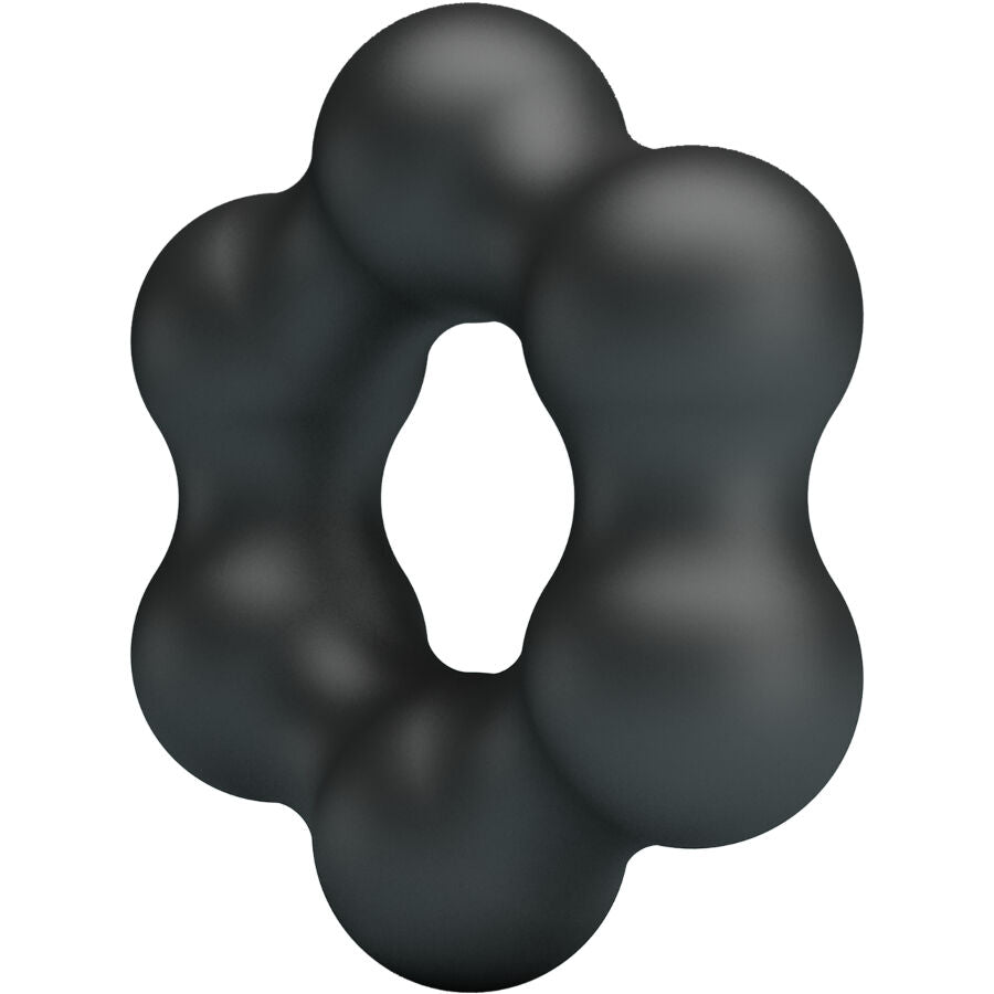 Anneau en silicone noir Crazy Bull Clauzell Modèle 10, design ergonomique avec surface texturée pour confort optimal.