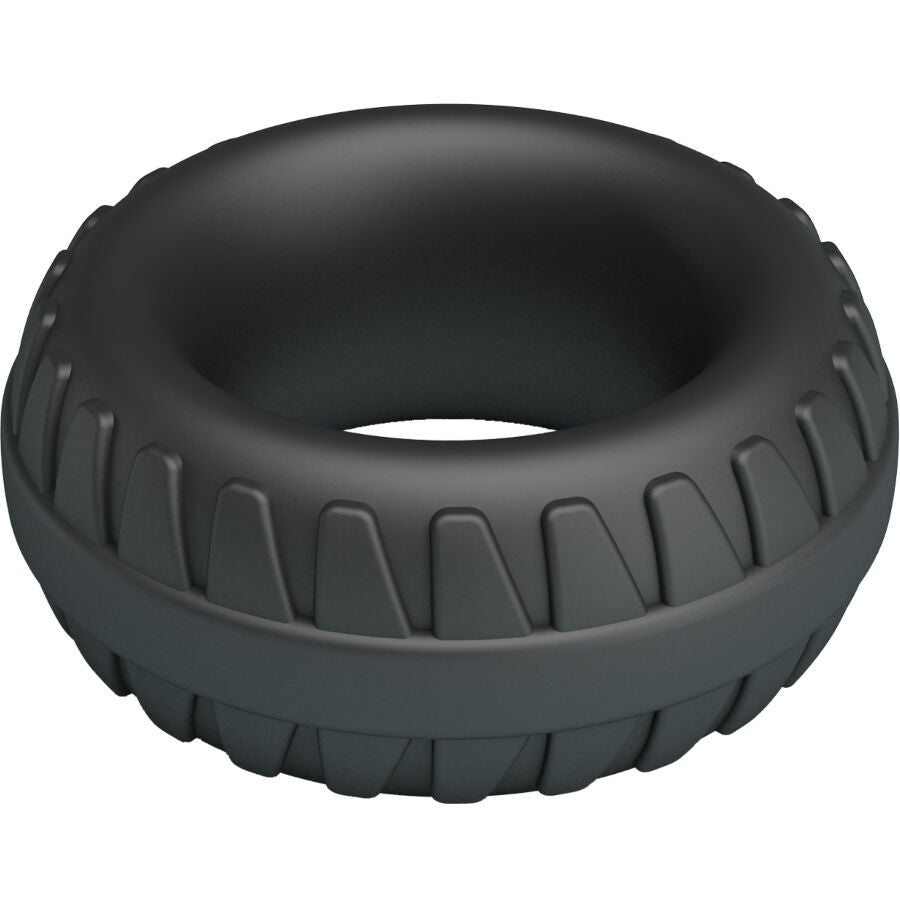 Anneau en silicone noir Crazy Bull Dilson Modèle 3, design ergonomique, texture nervurée pour confort et ajustement optimal.