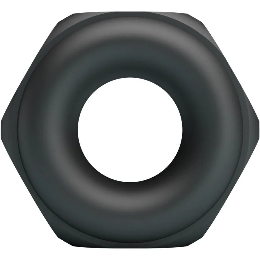 Bague en silicone noire Crazy Bull Jarvius Modèle 14, design ergonomique, accessoire érotique pour hommes, confort durable.