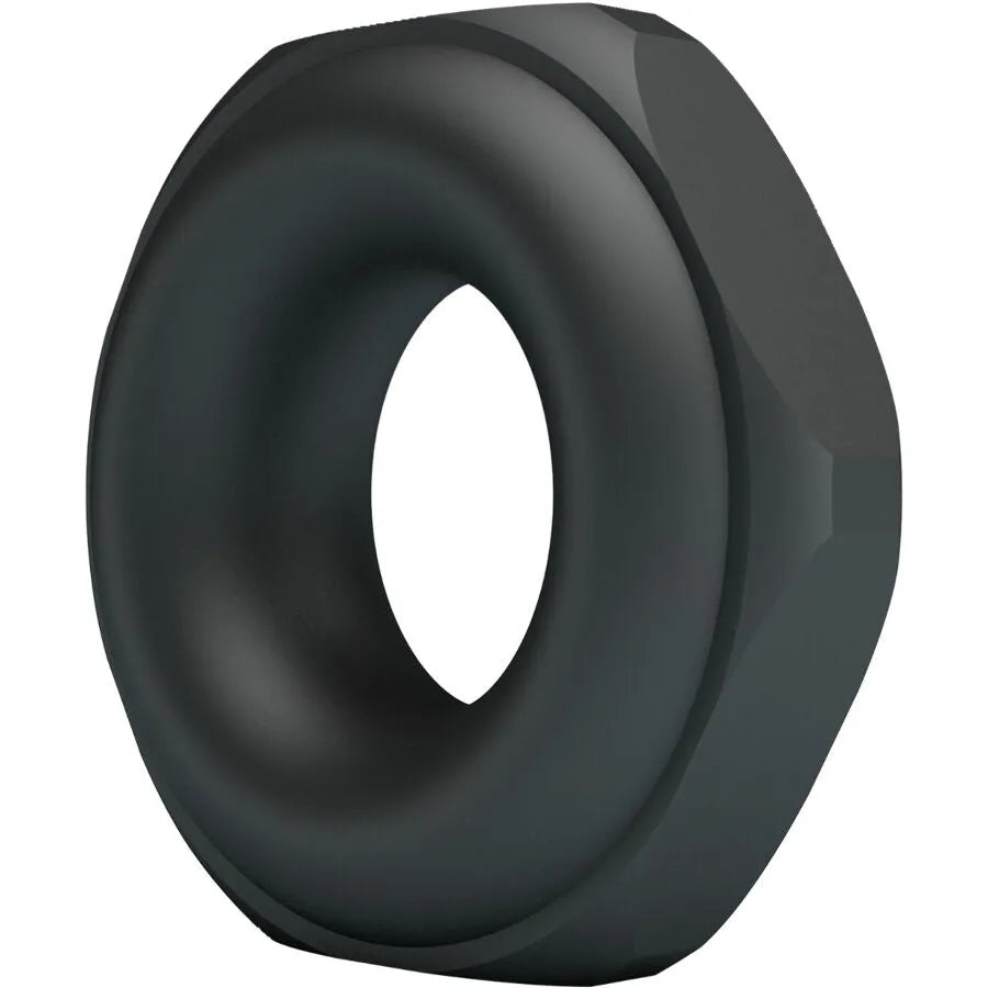 Bague en silicone noire Crazy Bull Jarvius Modèle 14, forme ergonomique, accessoire intime pour hommes.