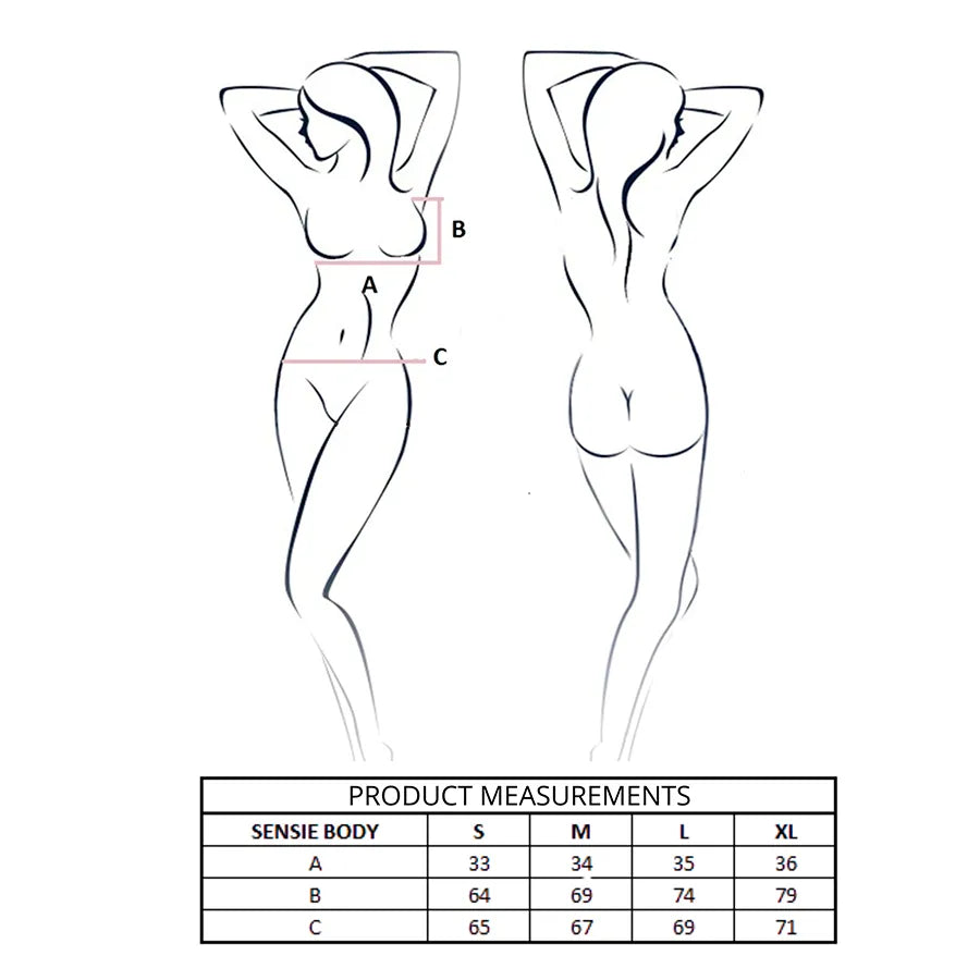 Body SENSIE prune satiné, décolleté en V, dos nu, taille élastique, élégance et confort pour soirées intimes.