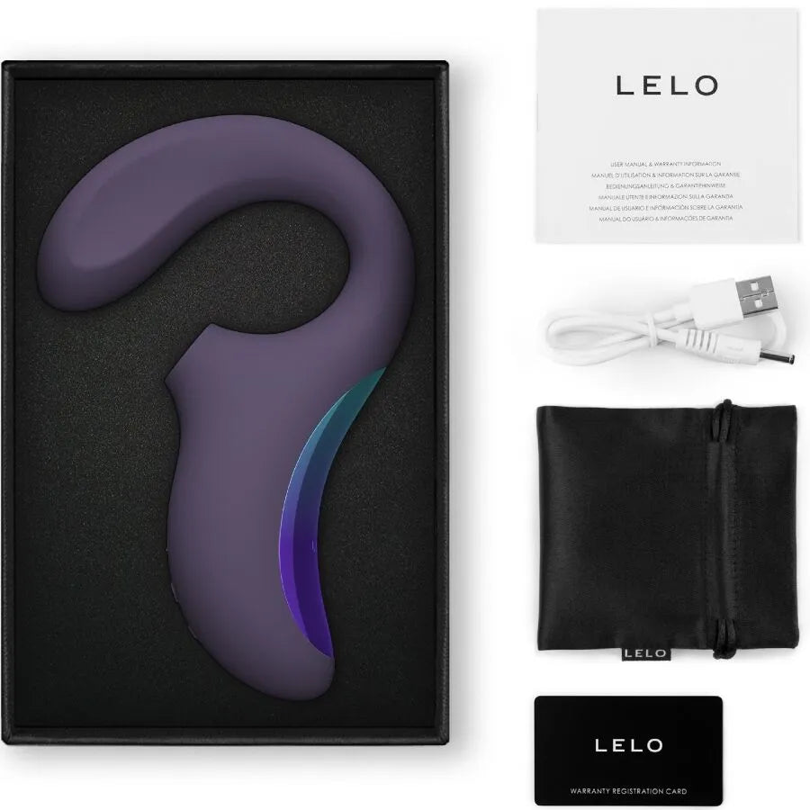 Vibromasseur Lelo Enigma Wave stimulation clitoridienne G-spot triple action silicone doux cyber purple rechargeable couple sextoy